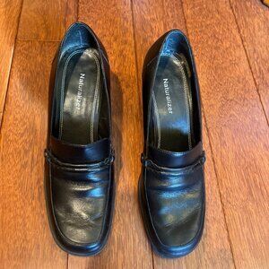 Naturalizer Women Leather Black Shoes Size 7.5 M
